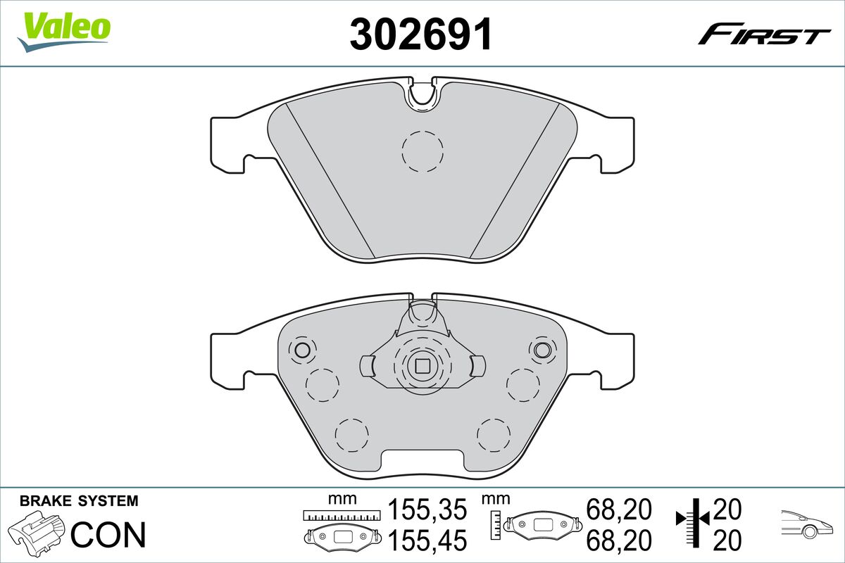 VALEO Fékbetét, mind 302691_VALEO